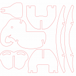Mecedora de elefante - Vector descarganle para corte CNC y grabado laser gratis | Stanser