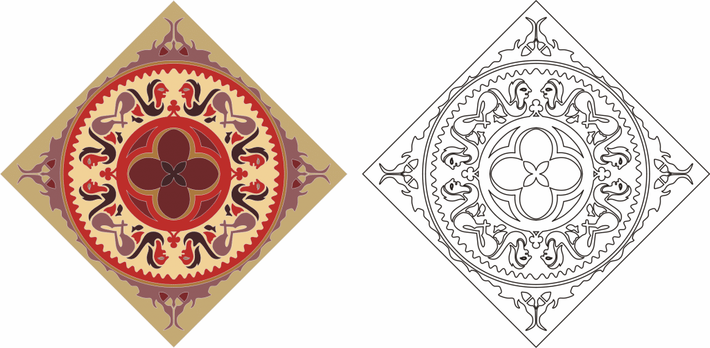Ornamento romano — vector para corte CNC