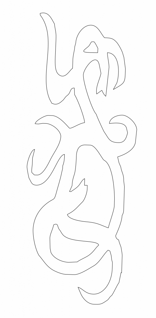 Escultura de chamas — vector para corte CNC