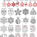 Esferas navideñas11 - Vector descarganle para corte CNC y grabado laser gratis | Stanser