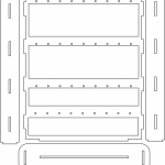 Exhibidor de aretes (4 divisiones) - Vector SVG DXF para Laser CO2 - Descargable gratis | Stanser