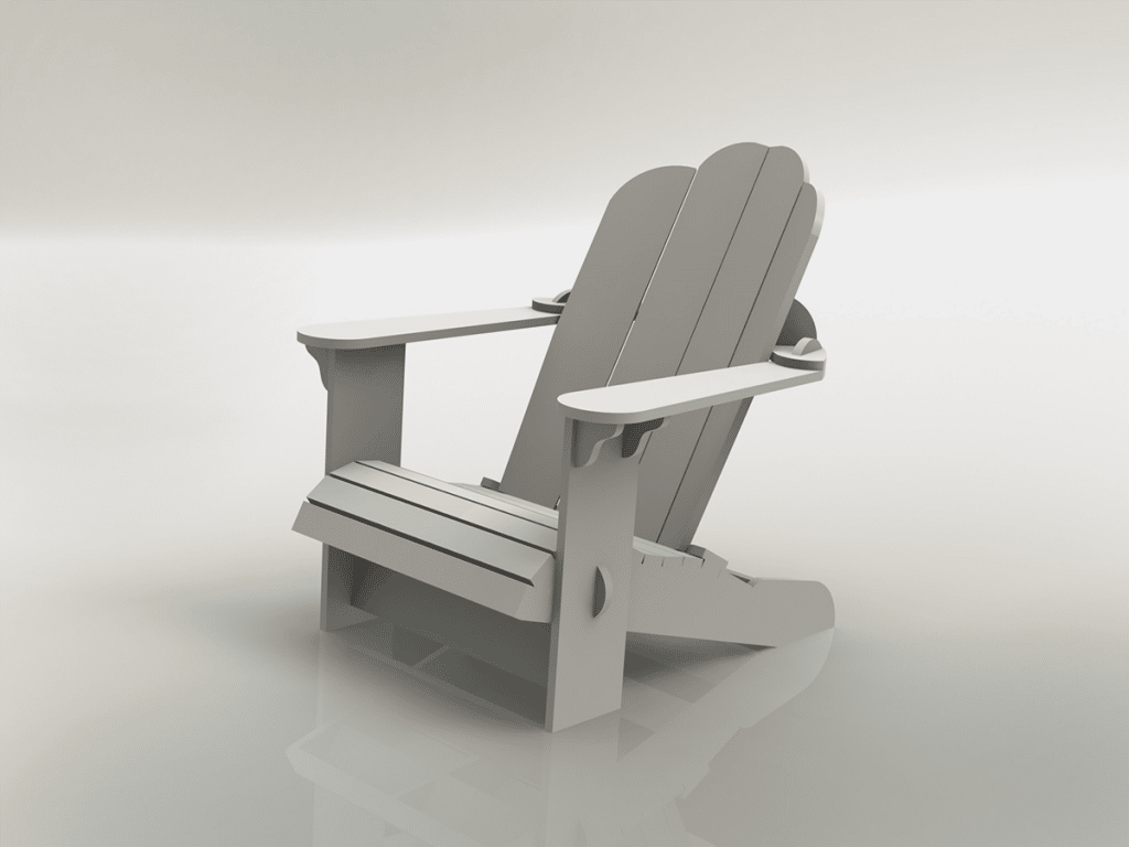 Silla de playa — vector para corte CNC