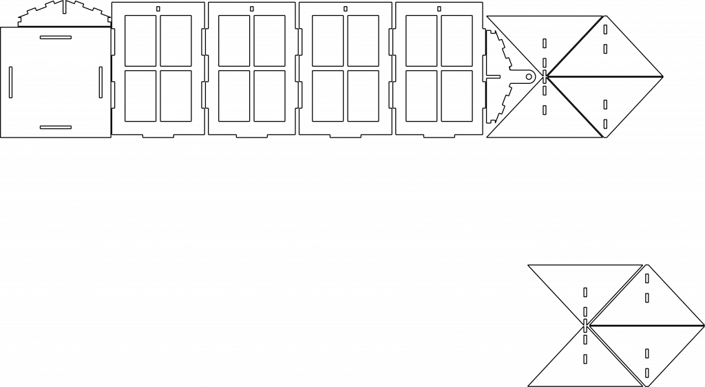 Farol colgante — vector para corte CNC