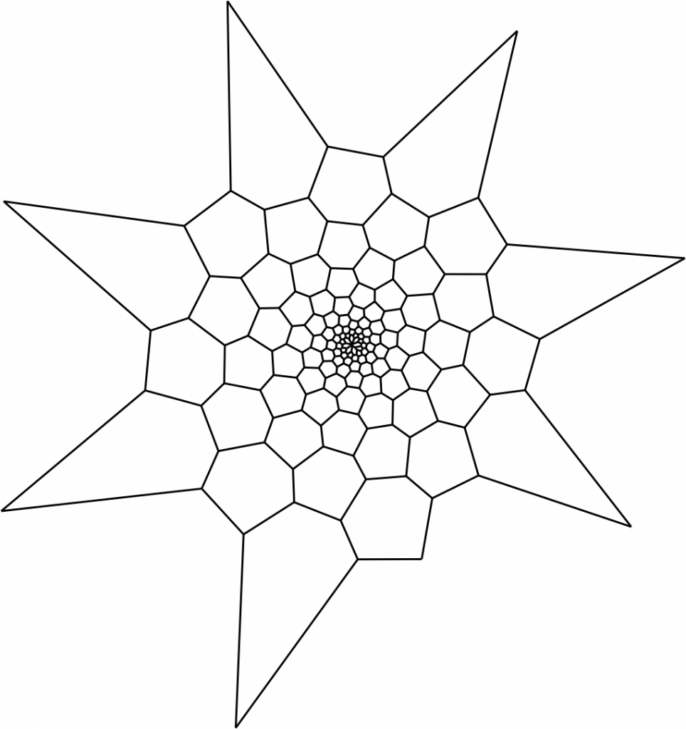 Secuencia fibonacci — vector para corte CNC