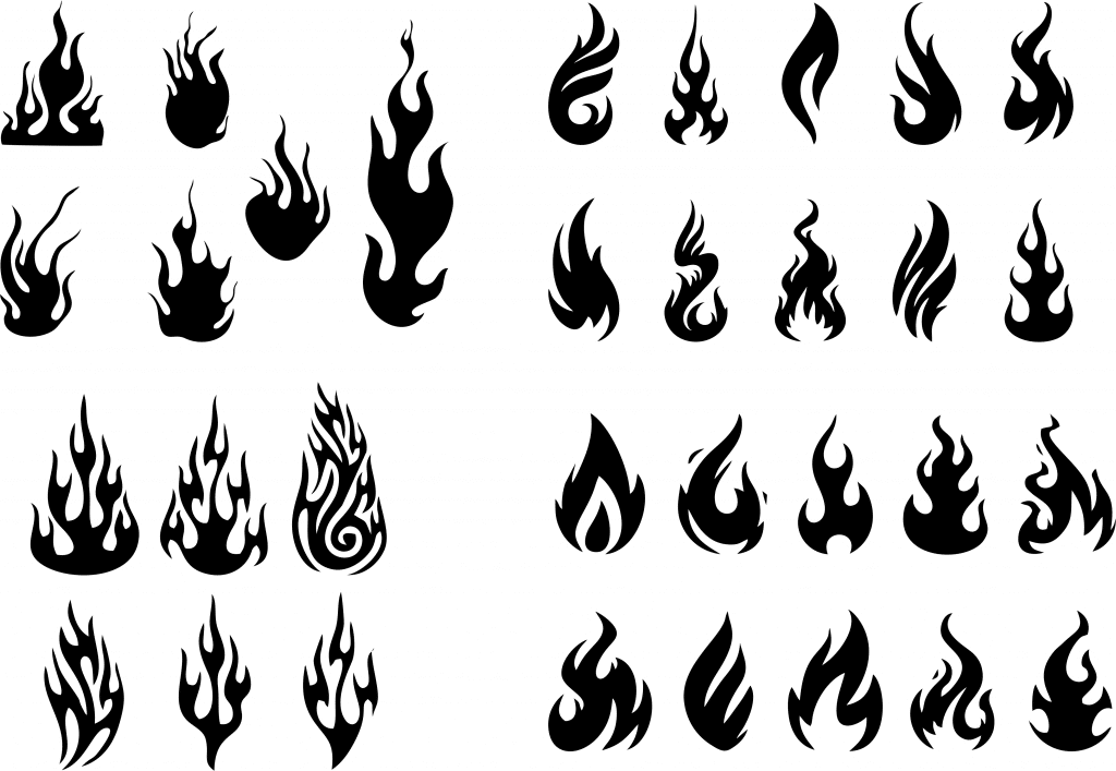 Galería de flamas — vector para corte CNC
