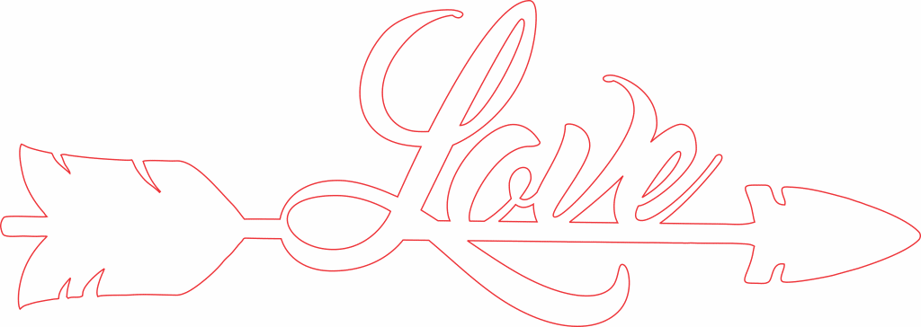 Fecha «Love» — vector para corte CNC