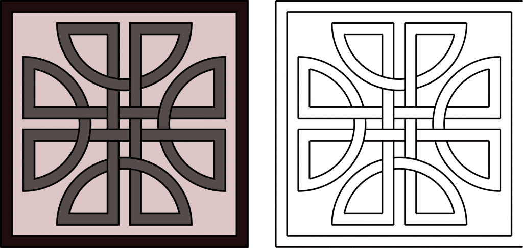 Ornamento francés — vector para corte CNC