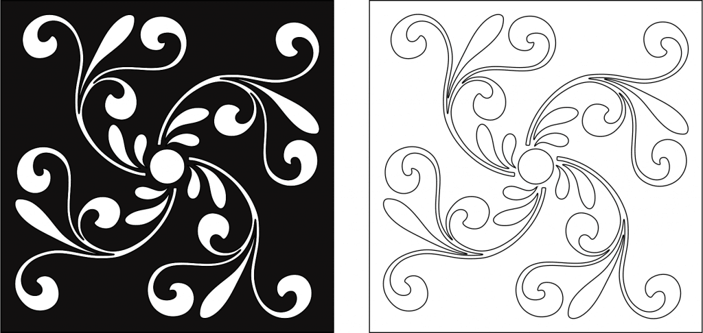 Ornamento gótico — vector para corte CNC