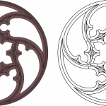 Ventana con trazo gótico - Vector SVG DXF para CNC Router y Laser CO2 - Descargable gratis | Stanser