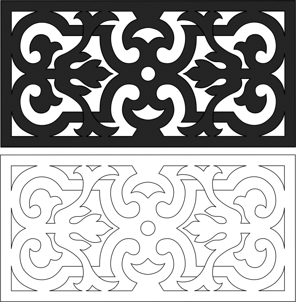 Etiqueta horizontal — vector para corte CNC