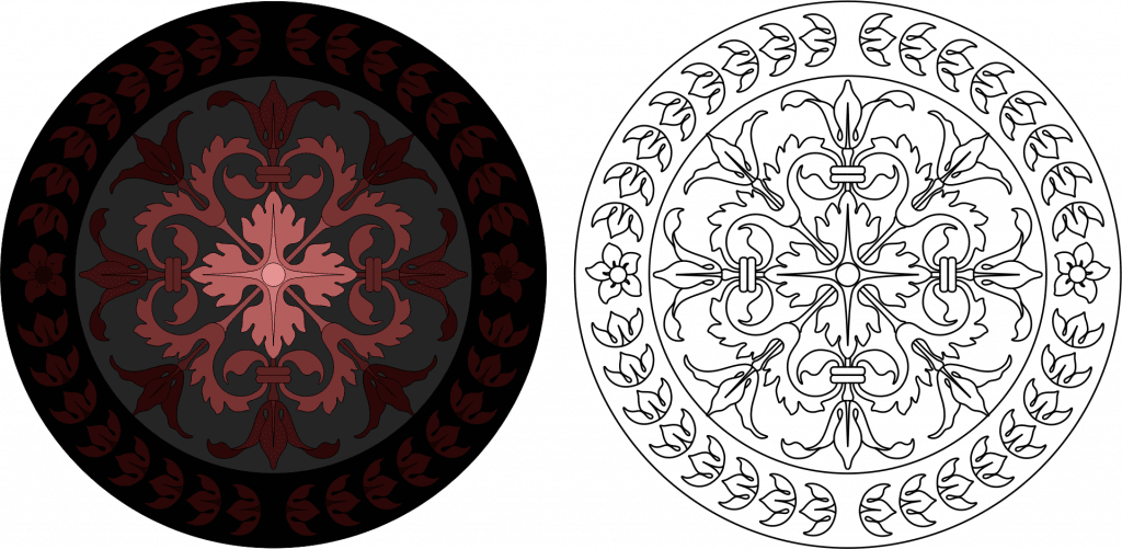 Plato decorativo — vector para corte CNC