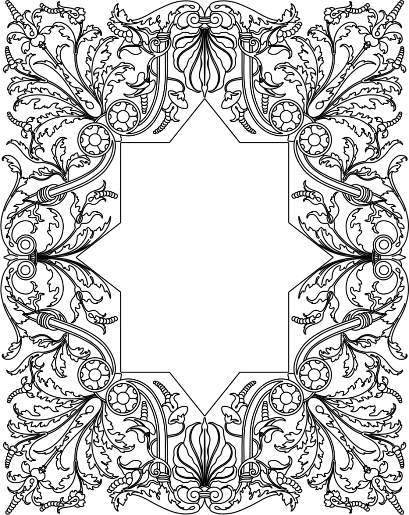 Marco para título — vector para corte CNC