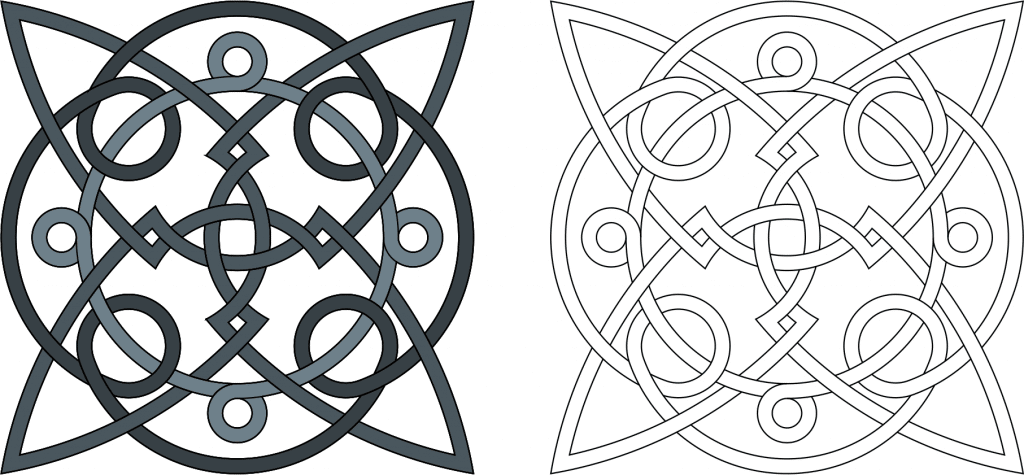 Diseño entrelazado — vector para corte CNC