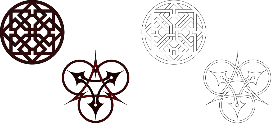 Signos geométricos — vector para corte CNC