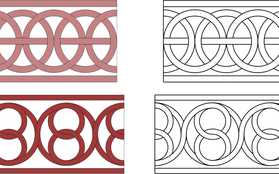 Banda con diseño de círculos