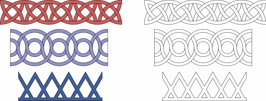 Patrones para bandas — vector para corte CNC