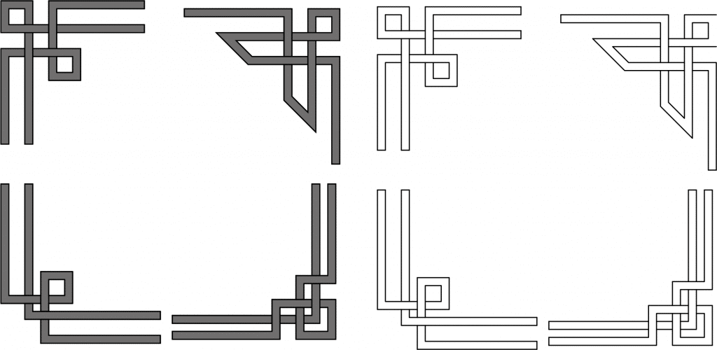 Marco basado en lineas — vector para corte CNC