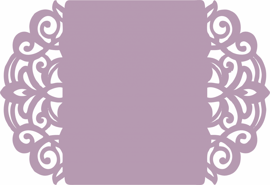 Sobre para invitación semicircular — vector para corte CNC