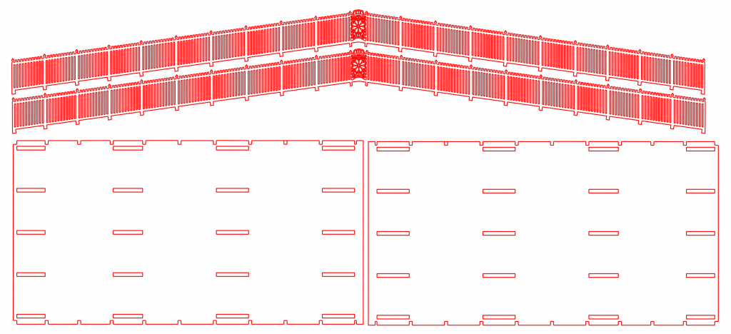 Puente de hierro — vector para corte CNC