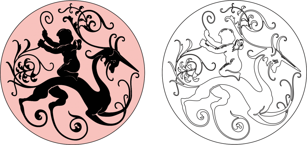 Ornamento del renacimiento italiano — vector para corte CNC