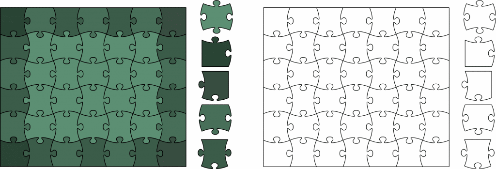 Rompecabezas — vector para corte CNC