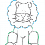 León de caricatura - Vector descarganle para corte CNC y grabado laser gratis | Stanser