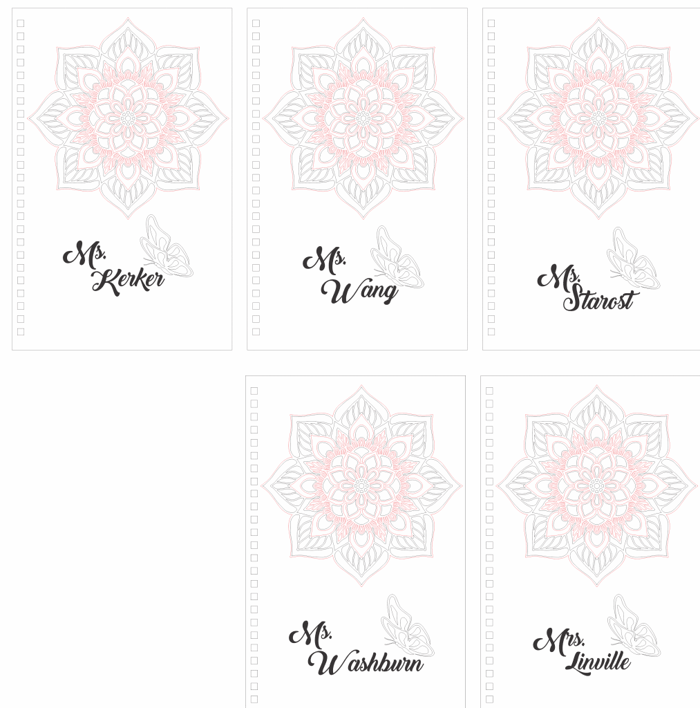 Portadas para libretas «Mandalas» — vector para corte CNC