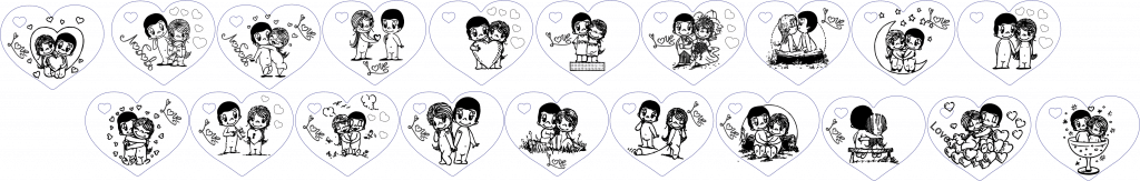 Llaveros de corazón — vector para corte CNC