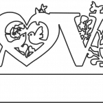 Palabra LOVE con aves - Vector descarganle para corte CNC y grabado laser gratis | Stanser