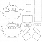 Contenedor "Arca de Noé" - Vector SVG DXF para CNC Router y Laser CO2 - Descargable gratis | Stanser