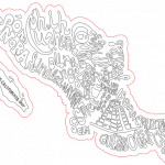 Mapa de México con nombres estilizados - Vector SVG DXF para CNC Router y Laser CO2 - Descargable gratis | Stanser