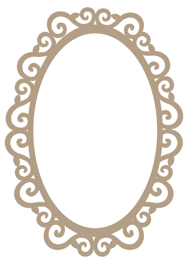 Marco ovalado para foto — vector para corte CNC