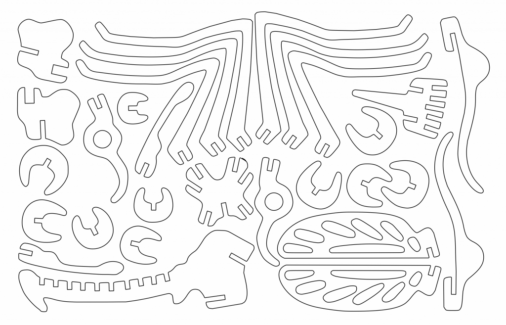 Esqueleto de insecto — vector para corte CNC