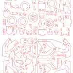Motoneta - Vector descarganle para corte CNC y grabado laser gratis | Stanser