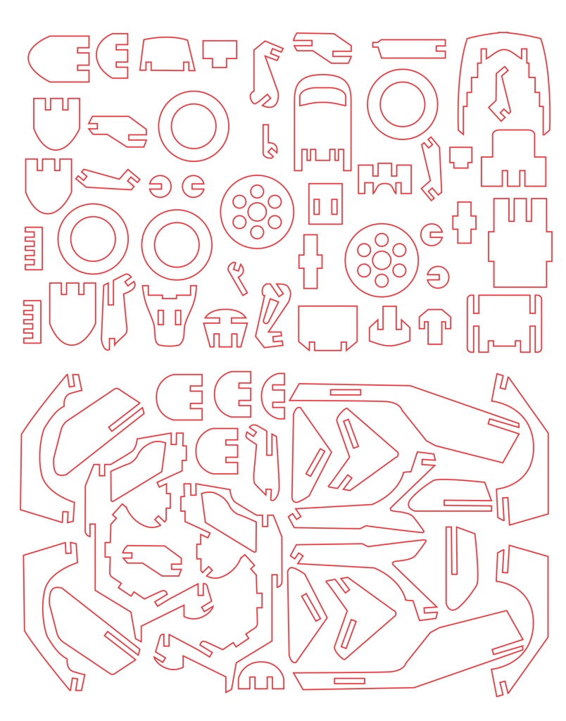 Motoneta — vector para corte CNC