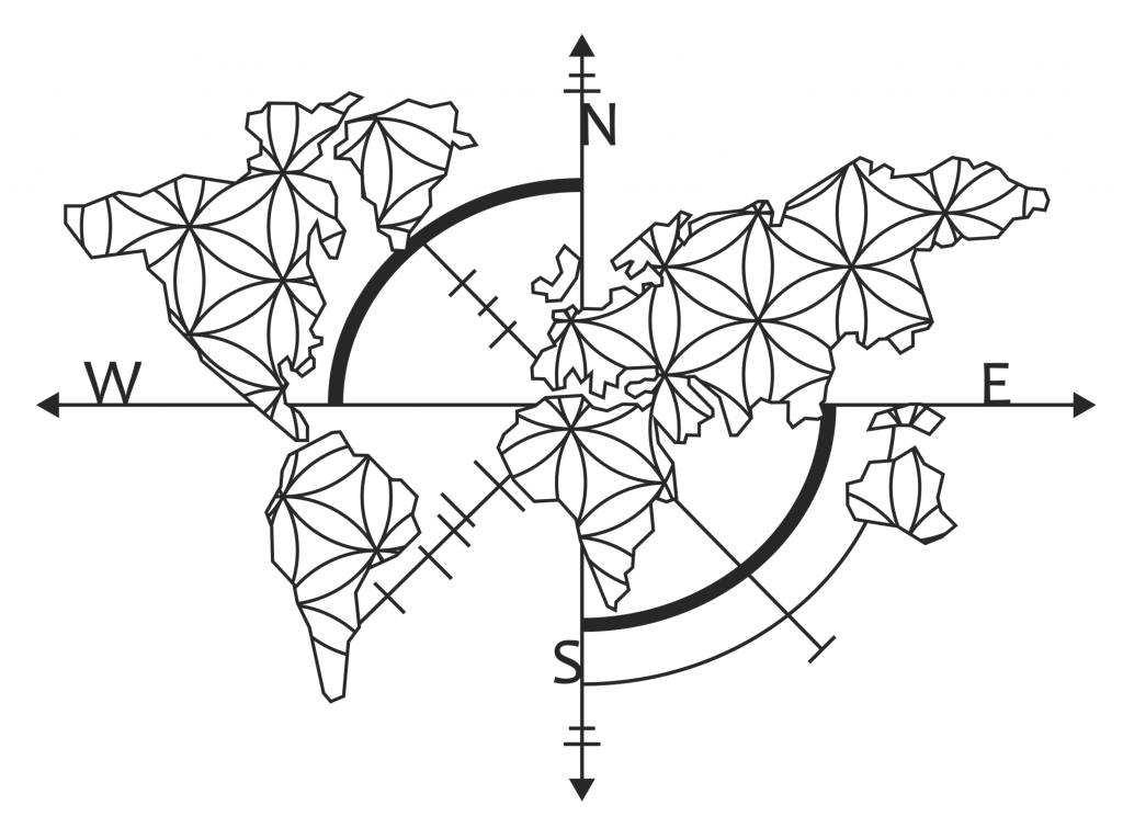 Mural del mundo — vector para corte CNC