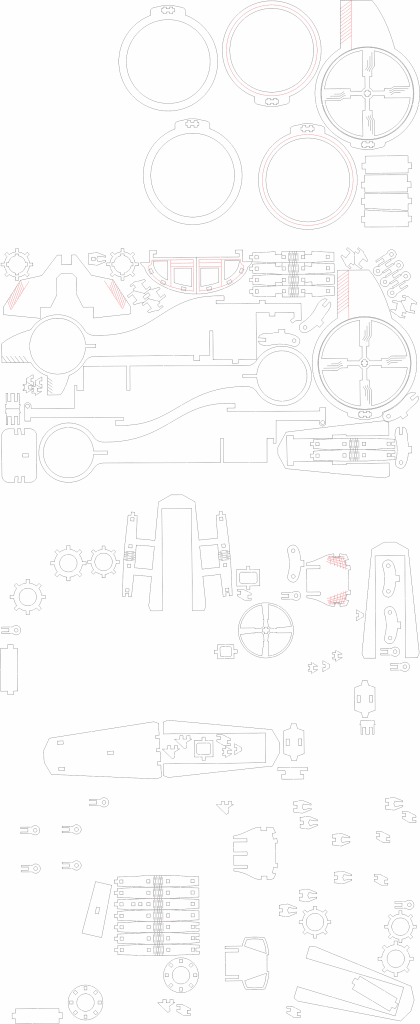 Nave voladora — vector para corte CNC