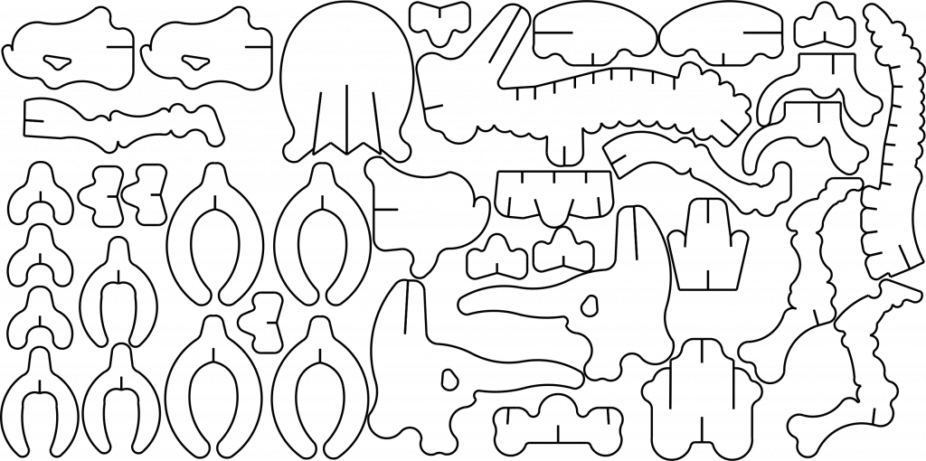 Estructura de Newt — vector para corte CNC