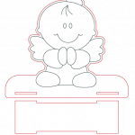 Angelito con base - Vector SVG DXF para CNC Router y Laser CO2 - Descargable gratis | Stanser