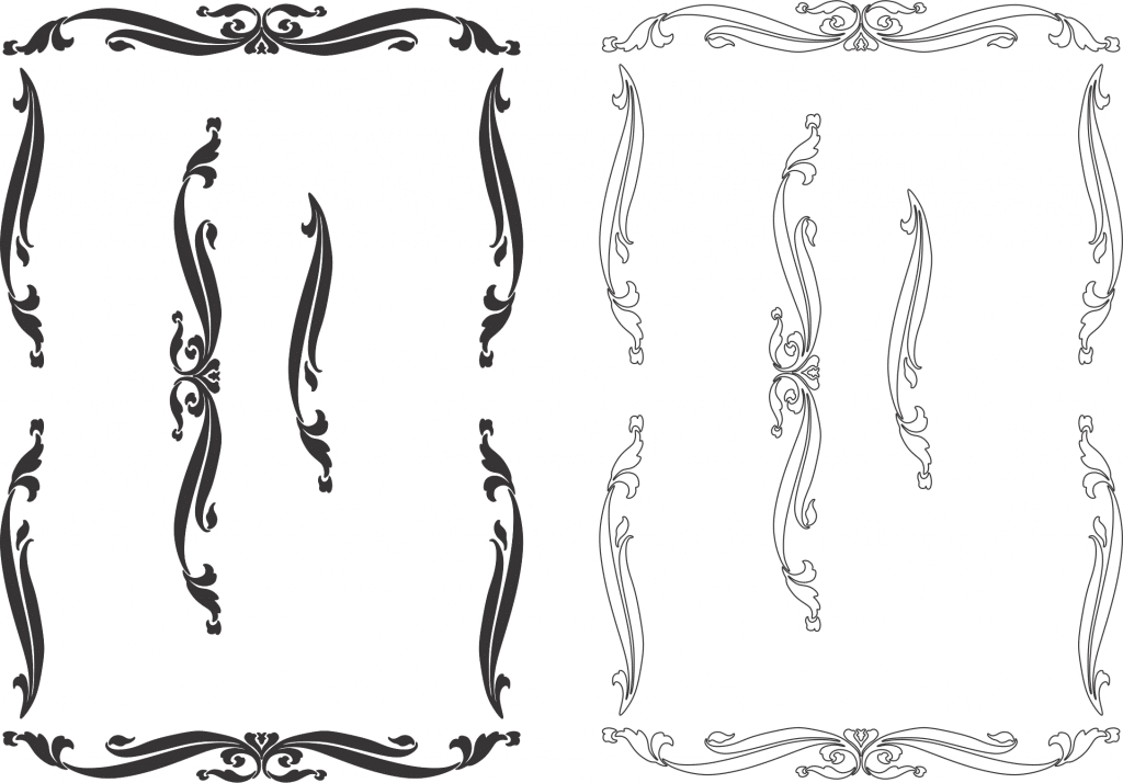 Patrón de borde ornamental — vector para corte CNC