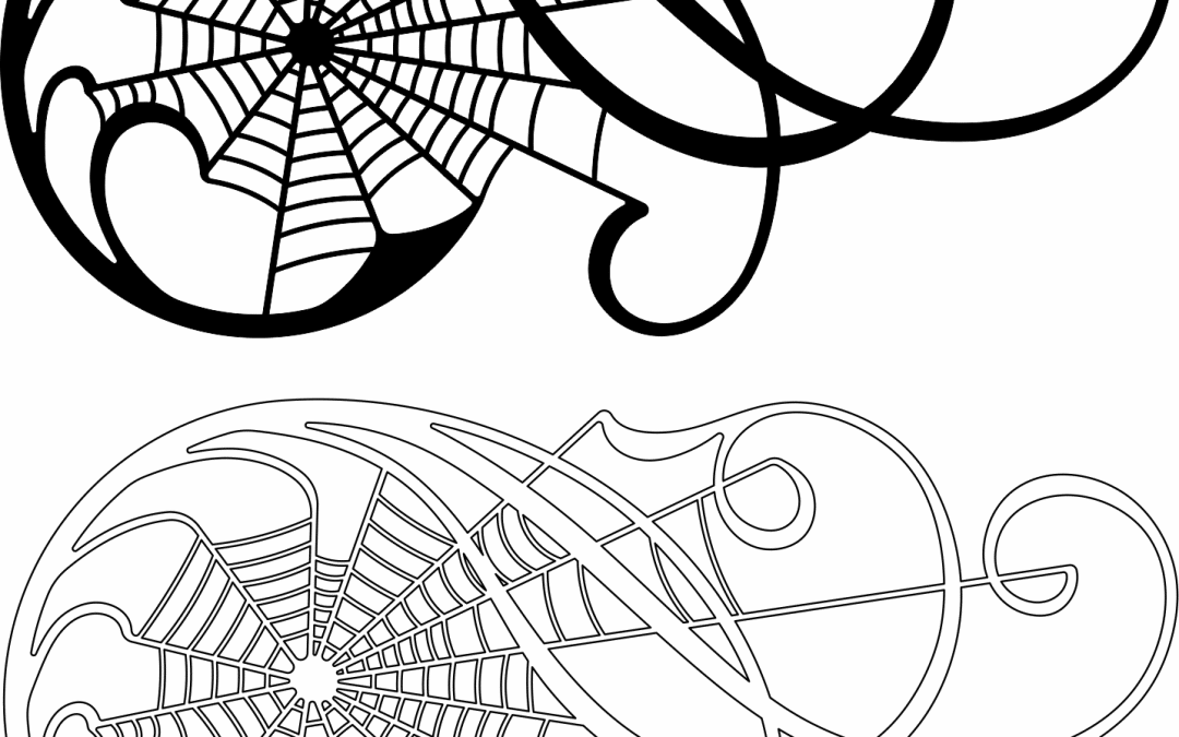 Rollo decorativo con telaraña