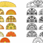 Colección vitrales semicirculares - Vector SVG DXF para CNC Router y Laser CO2 - Descargable gratis | Stanser