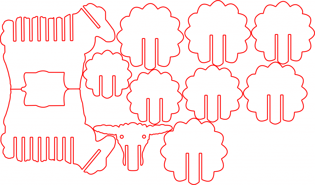 Oveja 3D — vector para corte CNC