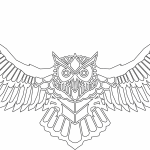 Búho de alas extendidas 2 - Vector descarganle para corte CNC y grabado laser gratis | Stanser