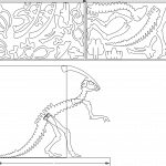 Esqueleto de Parasaurolophus - Vector descarganle para corte CNC y grabado laser gratis | Stanser