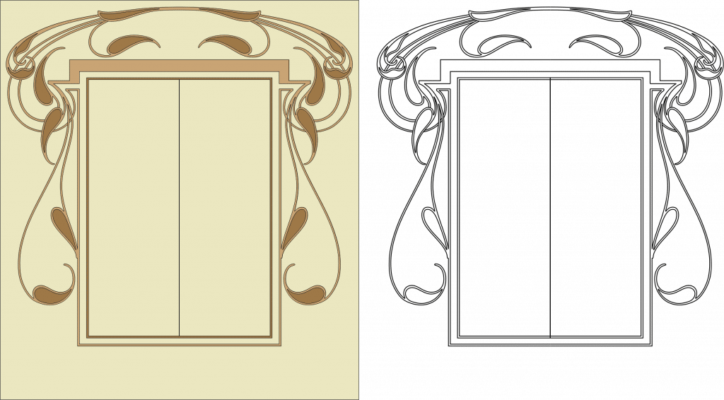 Portada decorativa para libro — vector para corte CNC