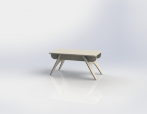 Mesa de centro rectangular
