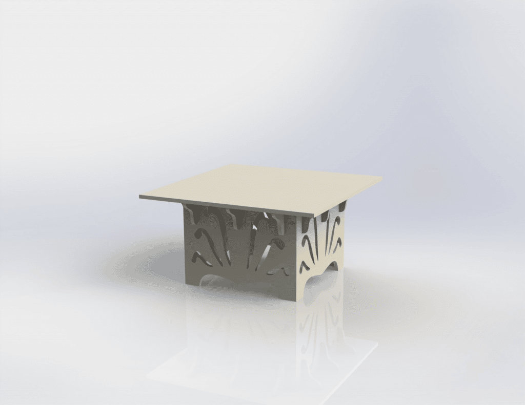 Mesa de centro cuadrada — vector para corte CNC