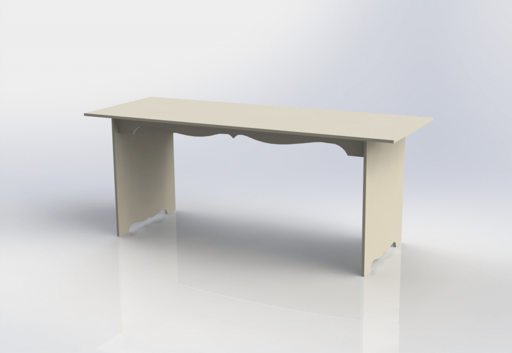 Mesa de centro rectangular 2 — vector para corte CNC
