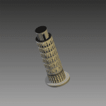 Torre de Pisa 2 - Vector descarganle para corte CNC y grabado laser gratis | Stanser